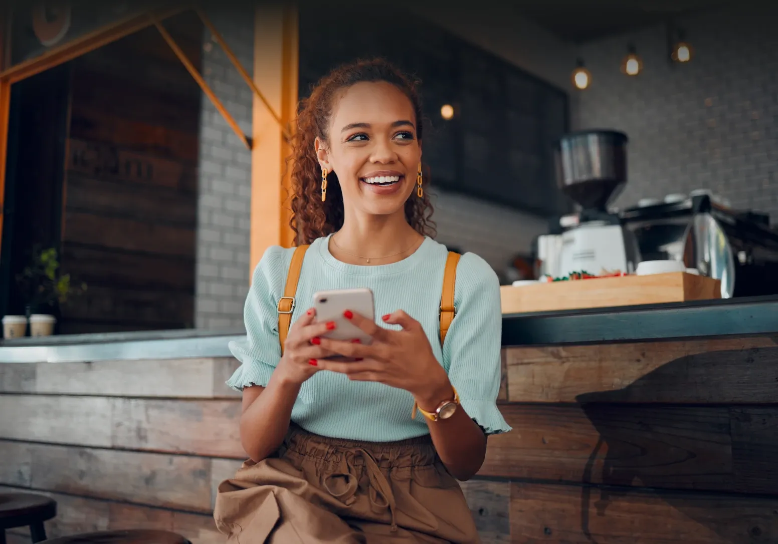 Woman using her phone